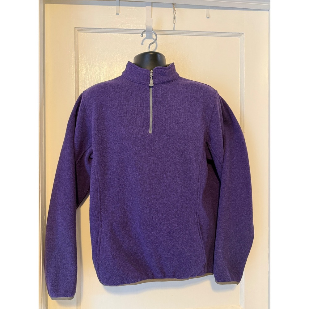 Peter Millar Fleece Pullover unisex  Purple Quarter Zip Mock Neck size M